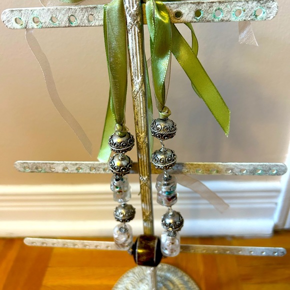 Handmade Bohemian Ribbon Tie Necklace - Picture 1 of 2